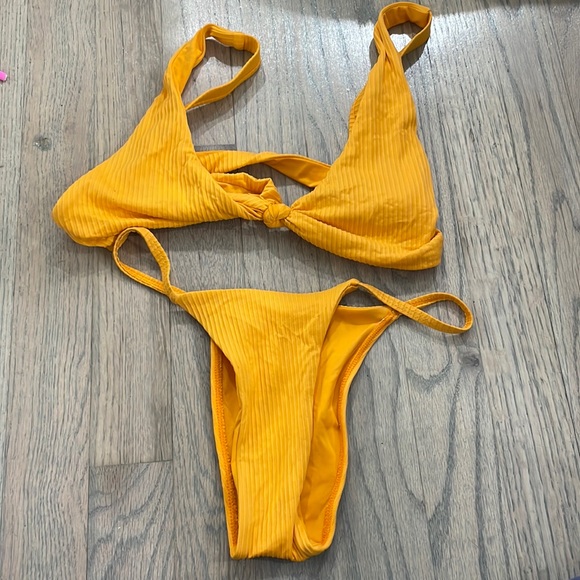 Matching Orange Bikini Set from Monday Swimwear